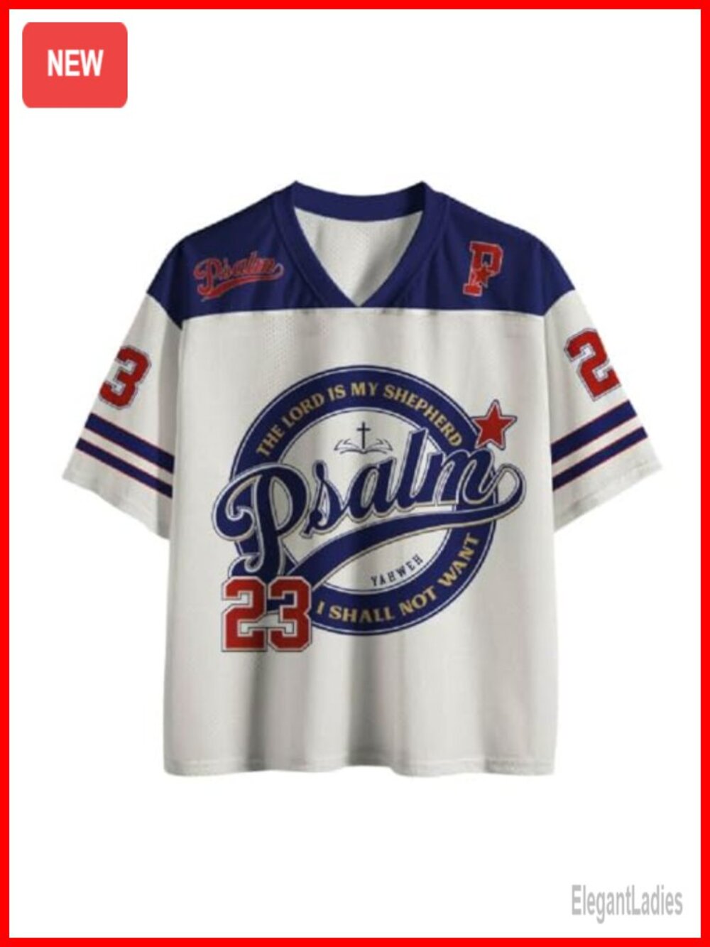 Oversized Breathable Mesh Jersey Graphic Tee Faith Bible Verse Summer Top